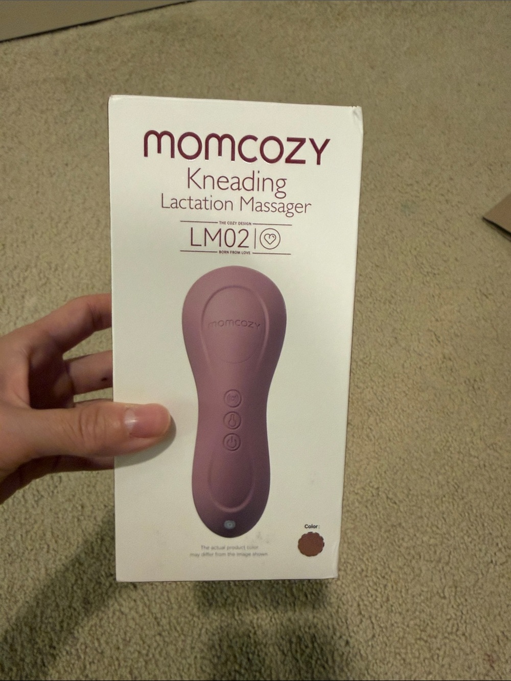 Momcozy Kneading Lactation Massager in Mauve
